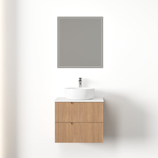 Kelsa 600 Fluted Desert Oak Wall Hung Vanity - Acqua Bathrooms