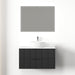 Kelsa 900 Fluted Matte Black Wall Hung Vanity - Acqua Bathrooms