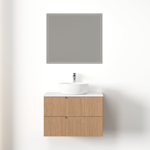 Kelsa 750 Fluted Desert Oak Wall Hung Vanity - Acqua Bathrooms