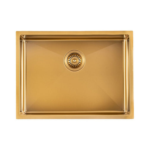 600 x 450 x 230mm Brushed Gold Kitchen & Laundry Sink - Acqua Bathrooms