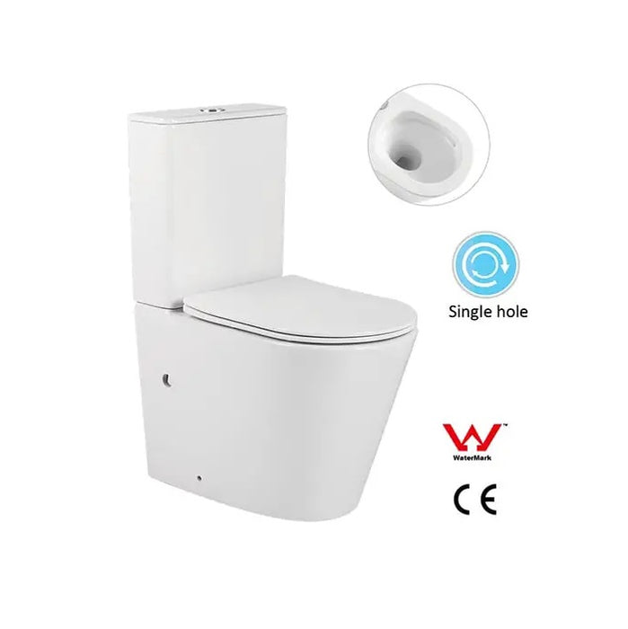 Valenza Compact Rimless Tornado Back to Wall Toilet Suite