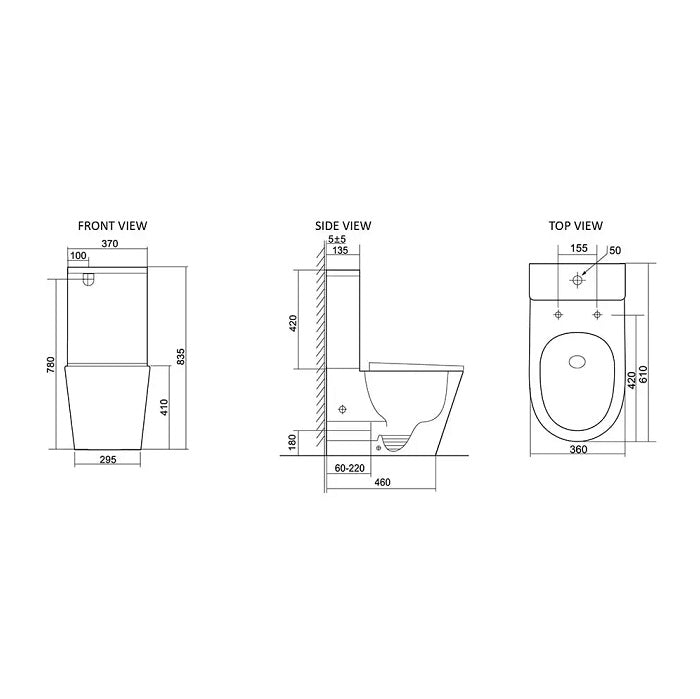 Valenza Compact Rimless Tornado Back to Wall Toilet Suite