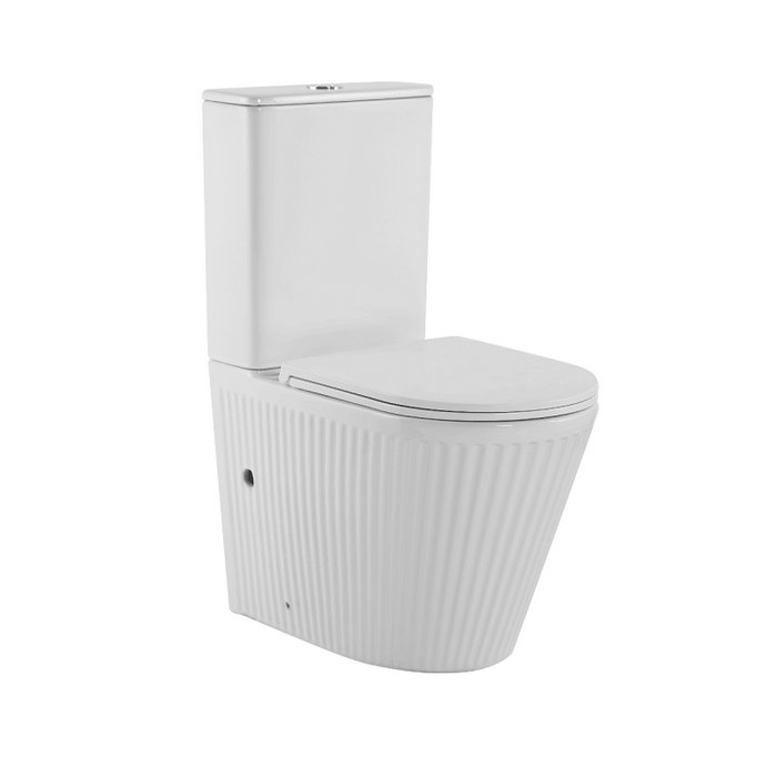 Corinza Fluted Compact Rimless Tornado Back to Wall Toilet Suite
