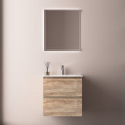 Avia 600mm White Oak Wall Hung Vanity - Acqua Bathrooms