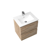 Avia 600mm White Oak Wall Hung Vanity - Acqua Bathrooms