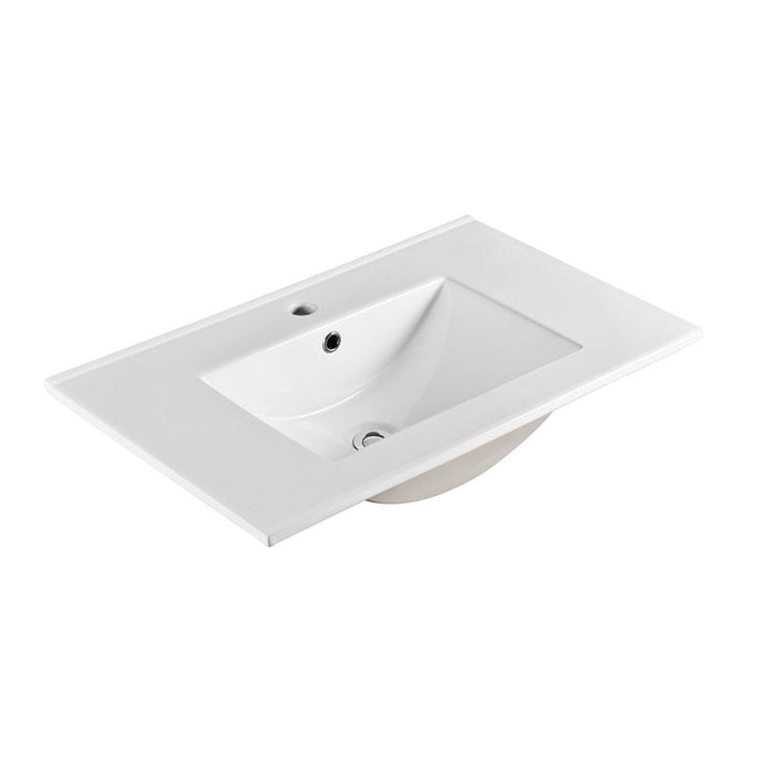 Indulge | Kelsa 750 Fluted Matte White Wall Hung Vanity - Acqua Bathrooms
