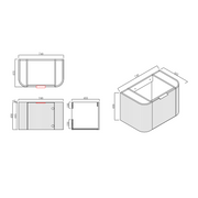 Infinity | Rio 750 Curved Fluted Matte White Wall Hung Vanity - Acqua Bathrooms