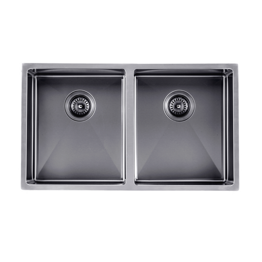 780 x 450 x 230mm Brushed Black Kitchen Sink - Acqua Bathrooms