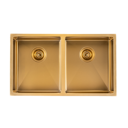 780 x 450 x 230mm Brushed Gold / Brass Kitchen Sink - Acqua Bathrooms