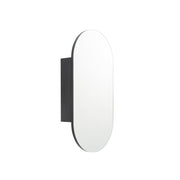 Pill Oval Matte Black Shaving Cabinet By Indulge® - Acqua Bathrooms