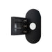 Pill Oval Matte Black Shaving Cabinet By Indulge® - Acqua Bathrooms