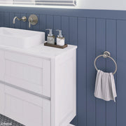 Lillian Towel Ring, Brushed Nickel - Acqua Bathrooms