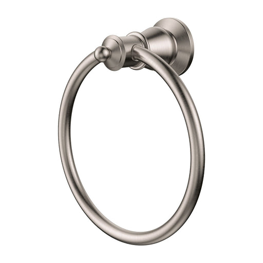 Lillian Towel Ring, Brushed Nickel - Acqua Bathrooms