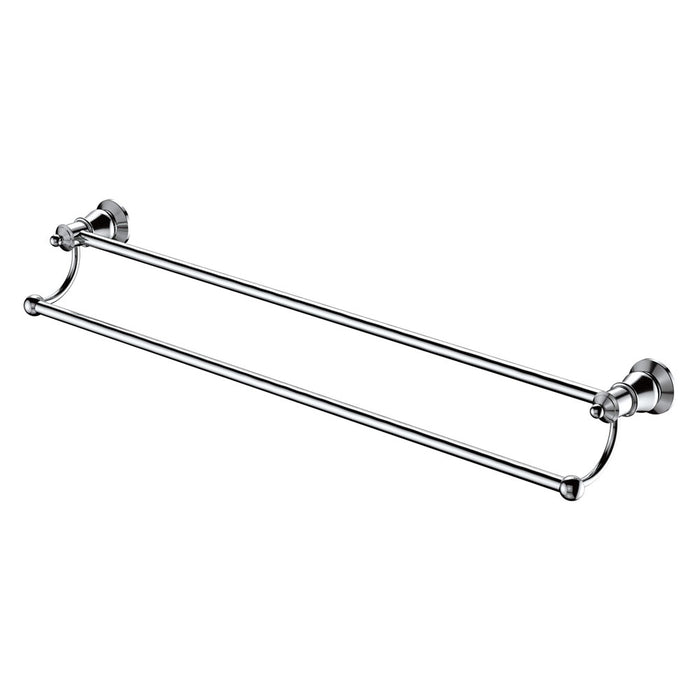 Lillian Double Towel Rail, Chrome - Acqua Bathrooms