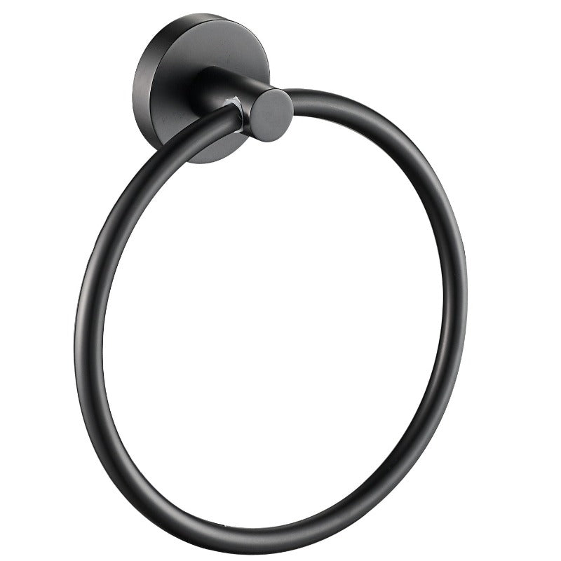 Hali Gun Metal Towel Ring - Acqua Bathrooms
