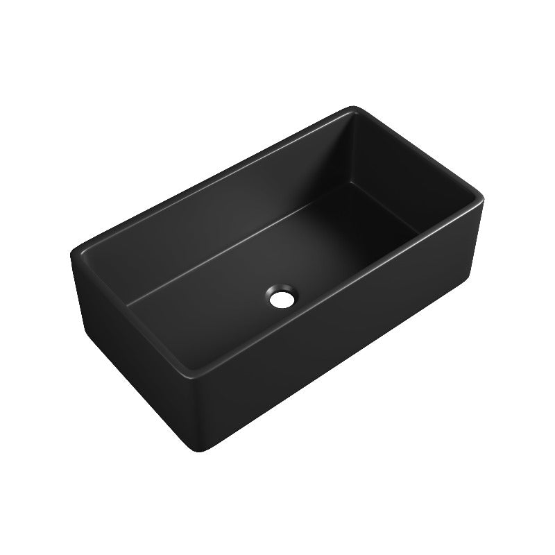 Harrington 835 Matte Black Butler Kitchen & Laundry Sink - Acqua Bathrooms