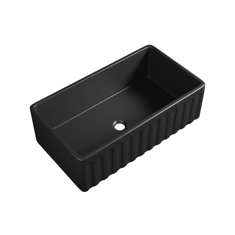 Harrington 835 Matte Black Butler Kitchen & Laundry Sink - Acqua Bathrooms
