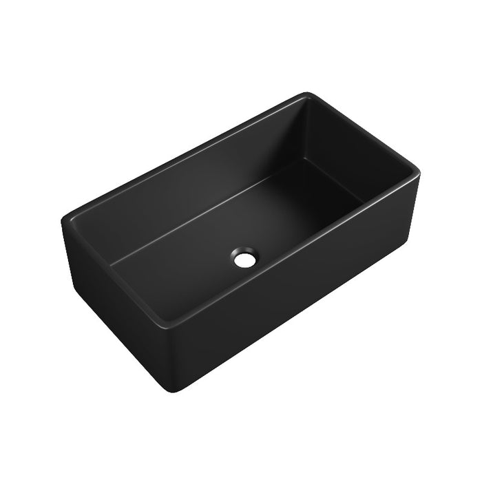 Harrington 835 Matte Black Butler Kitchen & Laundry Sink - Acqua Bathrooms