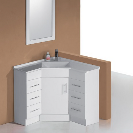 900 x 900 mm Corner White Vanity - Acqua Bathrooms