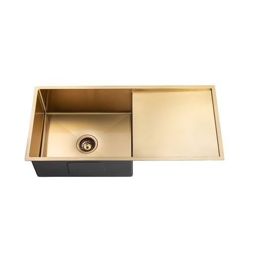 950 x 450 x 230mm Brushed Gold / Brass Kitchen Sink - Acqua Bathrooms