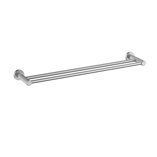 Linie Fluted Brushed Nickel Double Towel Rail 600 mm – 9901-600BN
