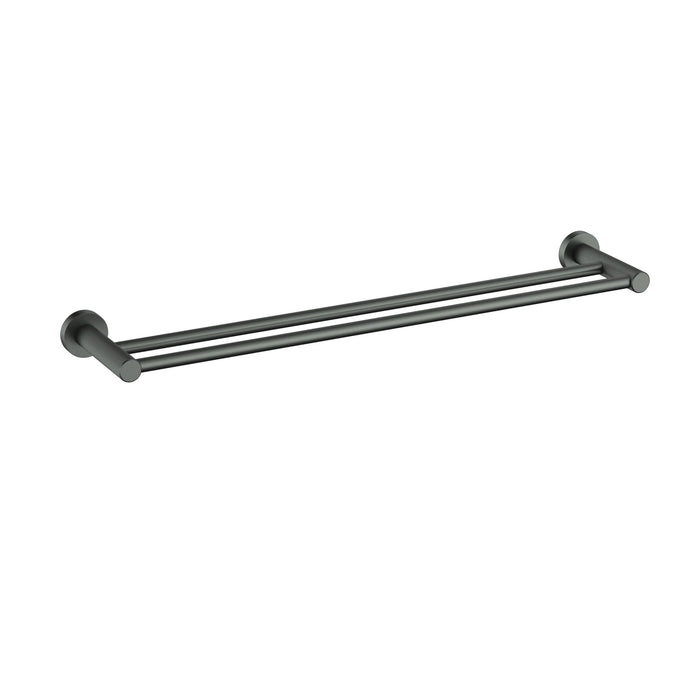 Linie Fluted Gun Metal Double Towel Rail 600 mm – 9901-600GM