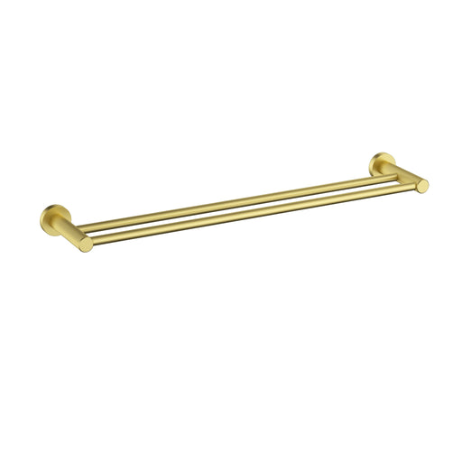 Linie Fluted Brushed Gold Double Towel Rail 800 mm – 9901-800BG