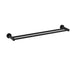 Linie Fluted Matt Black Double Towel Rail 800 mm – 9901-800MB