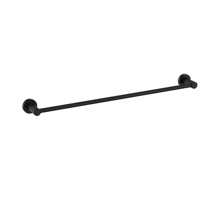 Linie Fluted Matt Black Single Towel Rail 800 mm – 9902-800MB