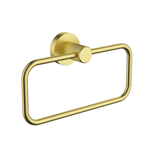 Linie Fluted Brushed Gold Towel Ring – 9913BG