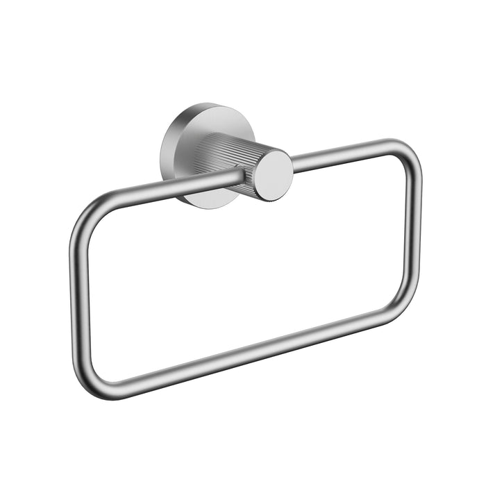 Linie Fluted Brushed Nickel Towel Ring – 9913BN