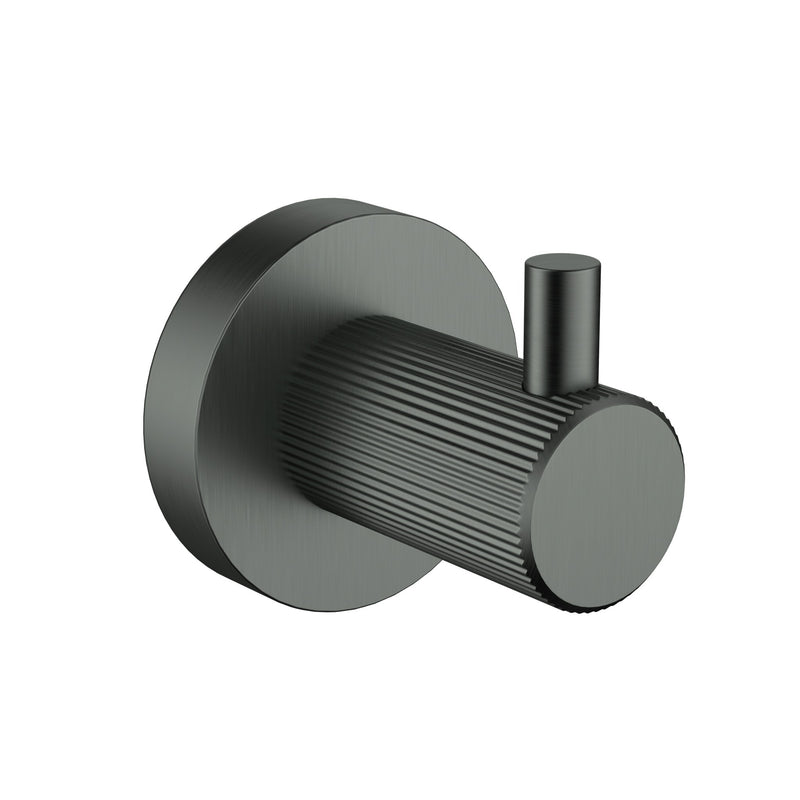 Linie Fluted Gun Metal Robe Hook – 9915GM