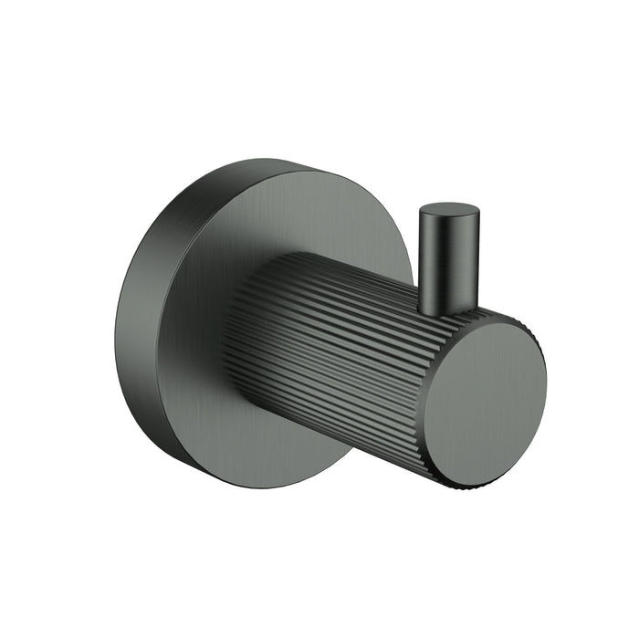 Linie Fluted Gun Metal Robe Hook – 9915GM