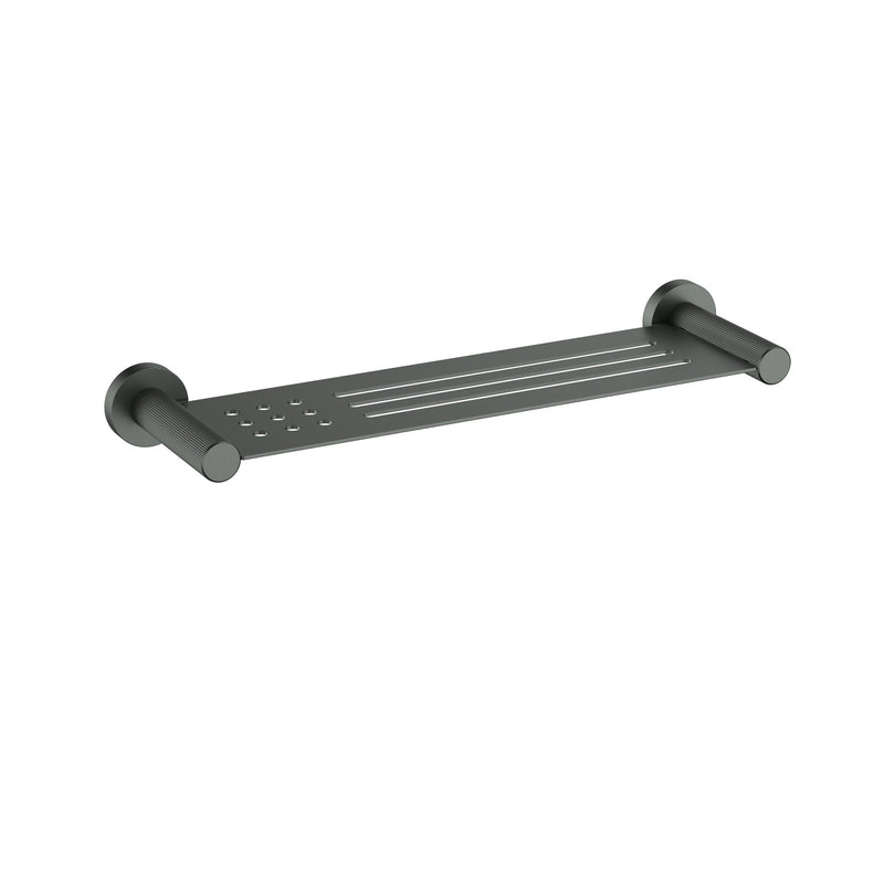 Linie Fluted Gun Metal Metal Shelf – 9927A-GM