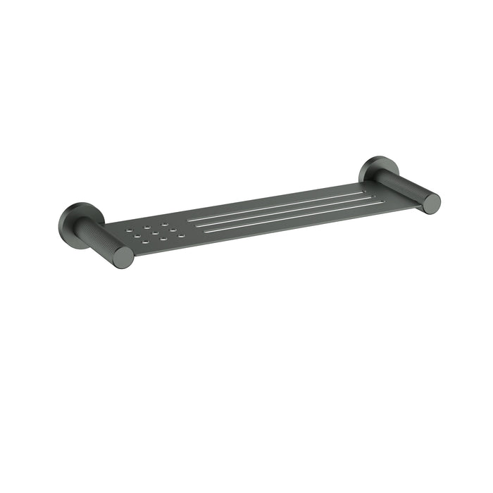 Linie Fluted Gun Metal Metal Shelf – 9927A-GM
