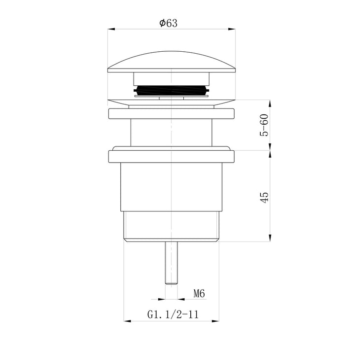 Brushed Copper Universal Basin Pop Up Waste