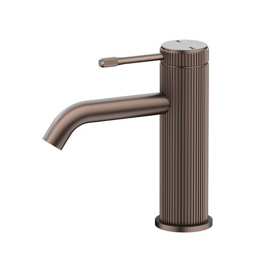 Mica Dusk Bronze Fluted Basin Mixer - Acqua Bathrooms