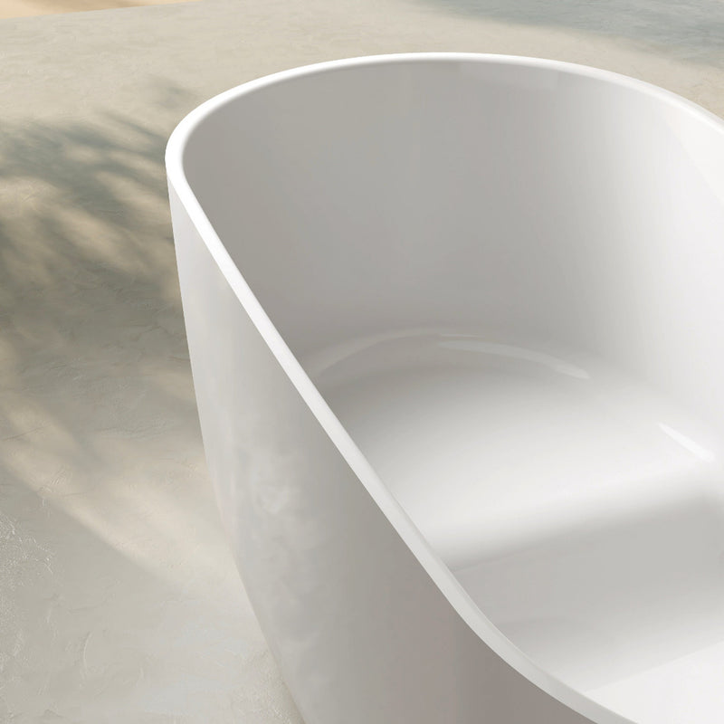 Akira 1250mm Japanese Soaking Freestanding Bath Tub With Seat - Acqua Bathrooms
