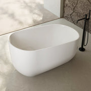 Akira 1250mm Japanese Soaking Freestanding Bath Tub With Seat - Acqua Bathrooms