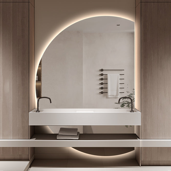 Alora Curved 1200 x 1700 Touchless LED Mirror - Three Light Temperatures - Image 2