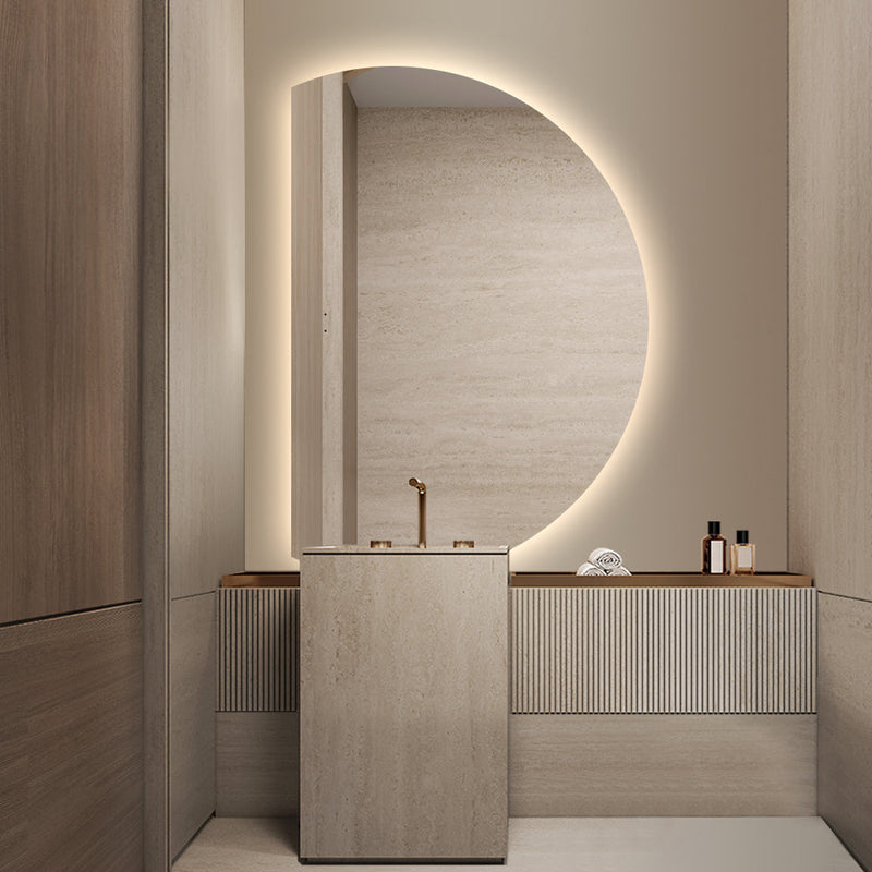 Alora Curved 700 x 1000 Touchless LED Mirror - Three Light Temperatures