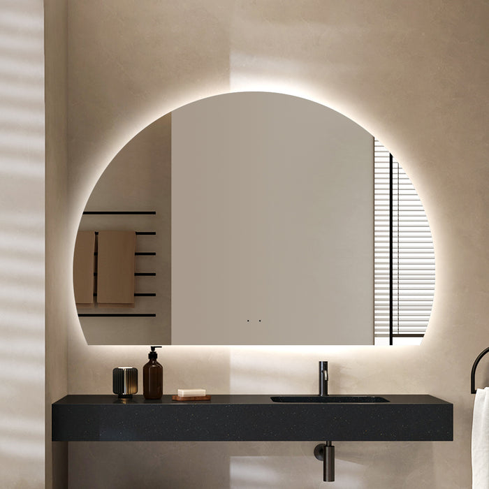 Alora Curved 700 x 1000 Touchless LED Mirror - Three Light Temperatures