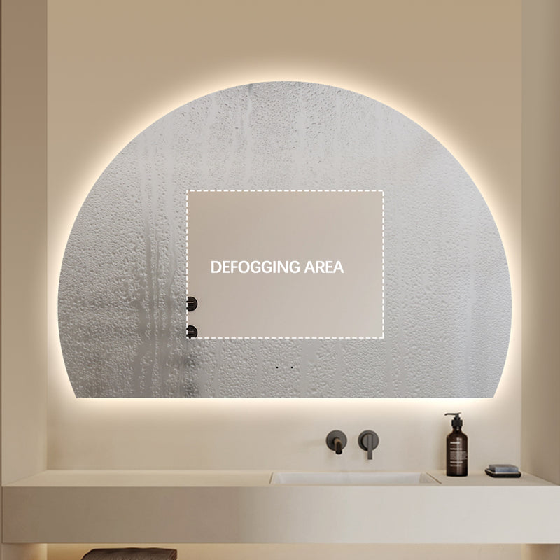Alora Curved 700 x 1000 Touchless LED Mirror - Three Light Temperatures