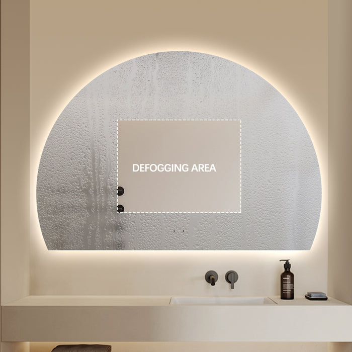 Alora Curved 700 x 1000 Touchless LED Mirror - Three Light Temperatures