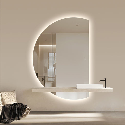 Alora Curved 750 x 1100 Touchless LED Mirror - Three Light Temperatures