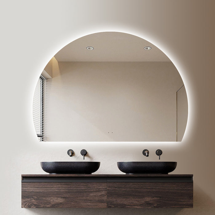 Alora Curved 750 x 1100 Touchless LED Mirror - Three Light Temperatures - Image 2