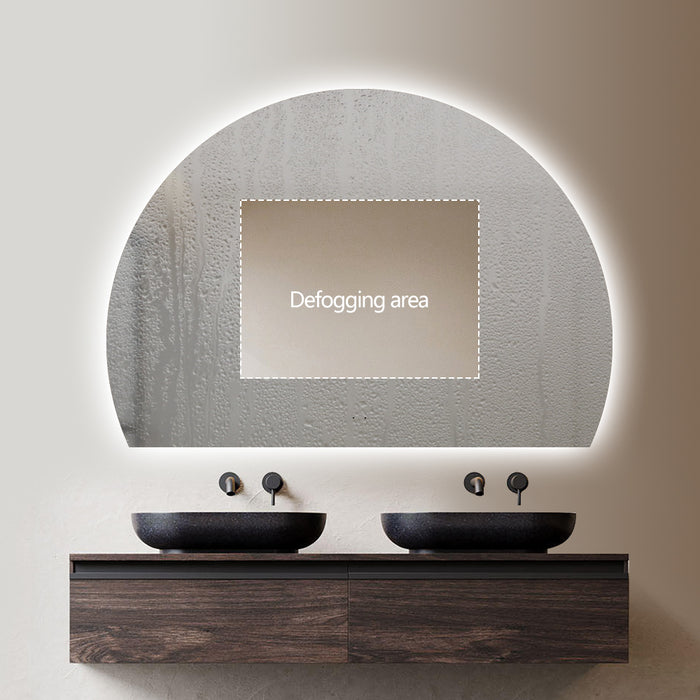Alora Curved 750 x 1100 Touchless LED Mirror - Three Light Temperatures - Image 4