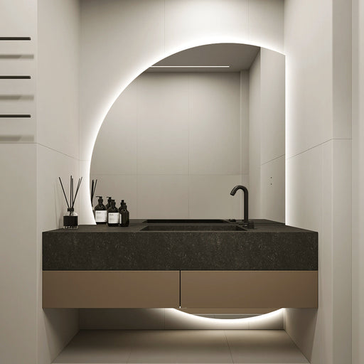 Alora Curved 850 x 1200 Touchless LED Mirror - Three Light Temperatures - Image 3