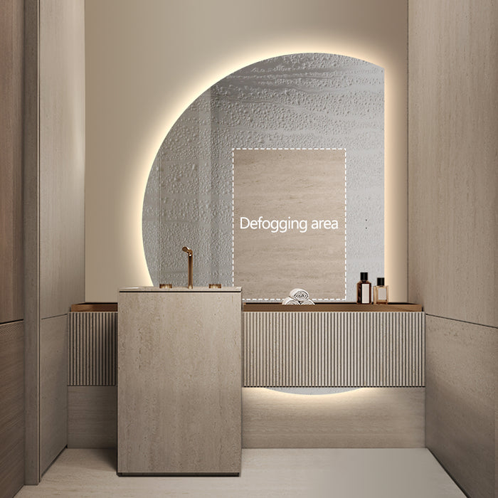 Alora Curved 850 x 1200 Touchless LED Mirror - Three Light Temperatures - Image 5