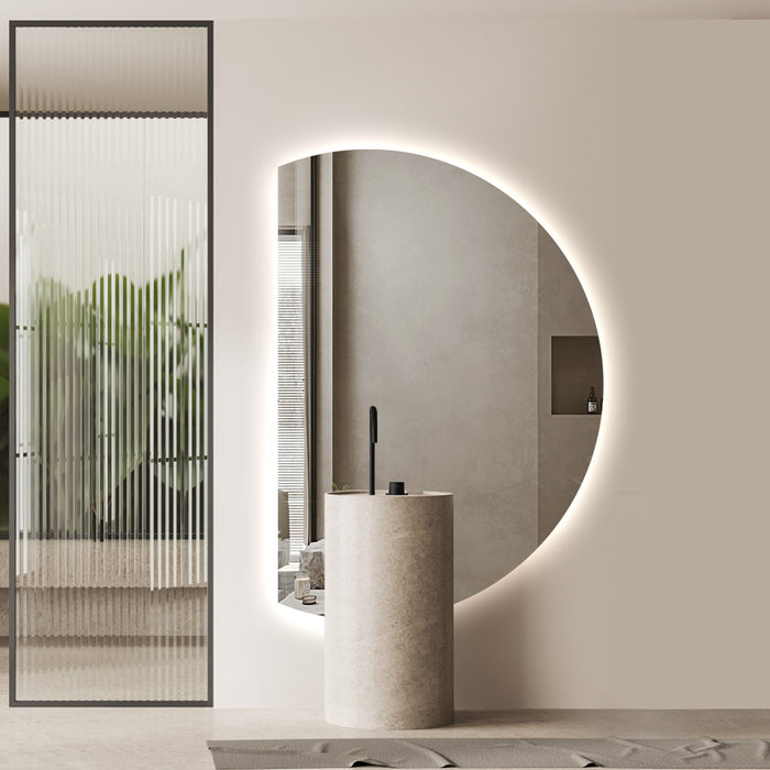 Alora Curved 900 x 1300 Touchless LED Mirror - Three Light Temperatures
